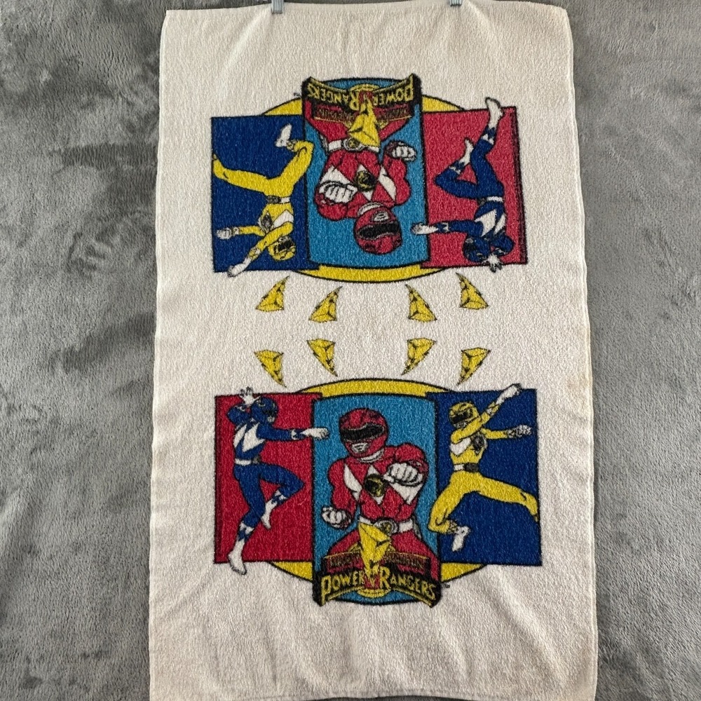 Vintage Jay Franco Mighty Morphin Power Rangers Beach Bath Towel USA Made